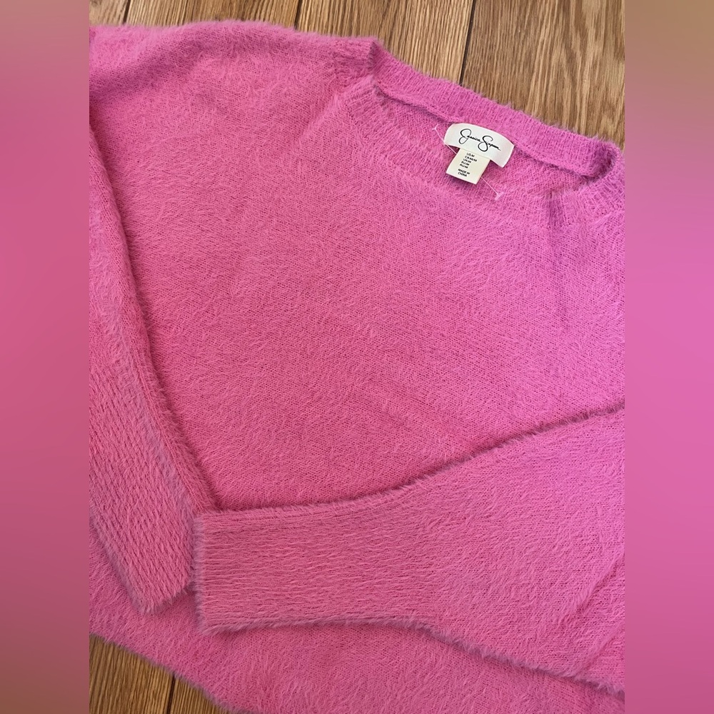 NWOT Jessica Simpson Pink Fuzzy Sweater | Sz: M